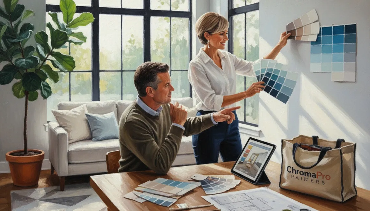 San Antonio, TX painter providing expert color consultation for tailored home paint palettes