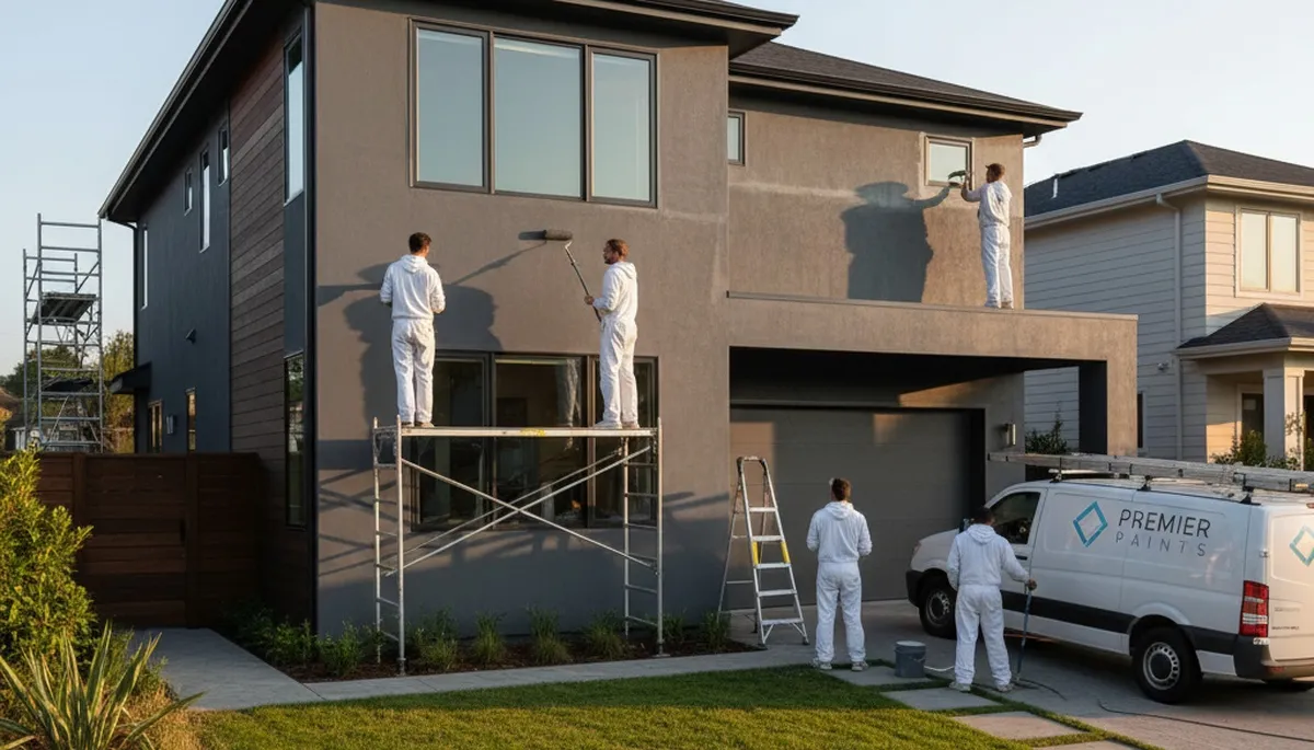 Exterior house painting in San Antonio, TX by professional painters for durable curb appeal