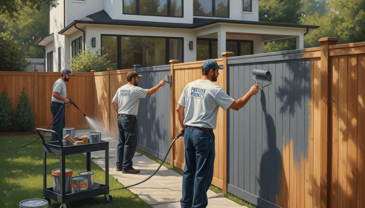 Fence painting service in San Antonio, TX for durable protection and curb appeal in Texas weather
