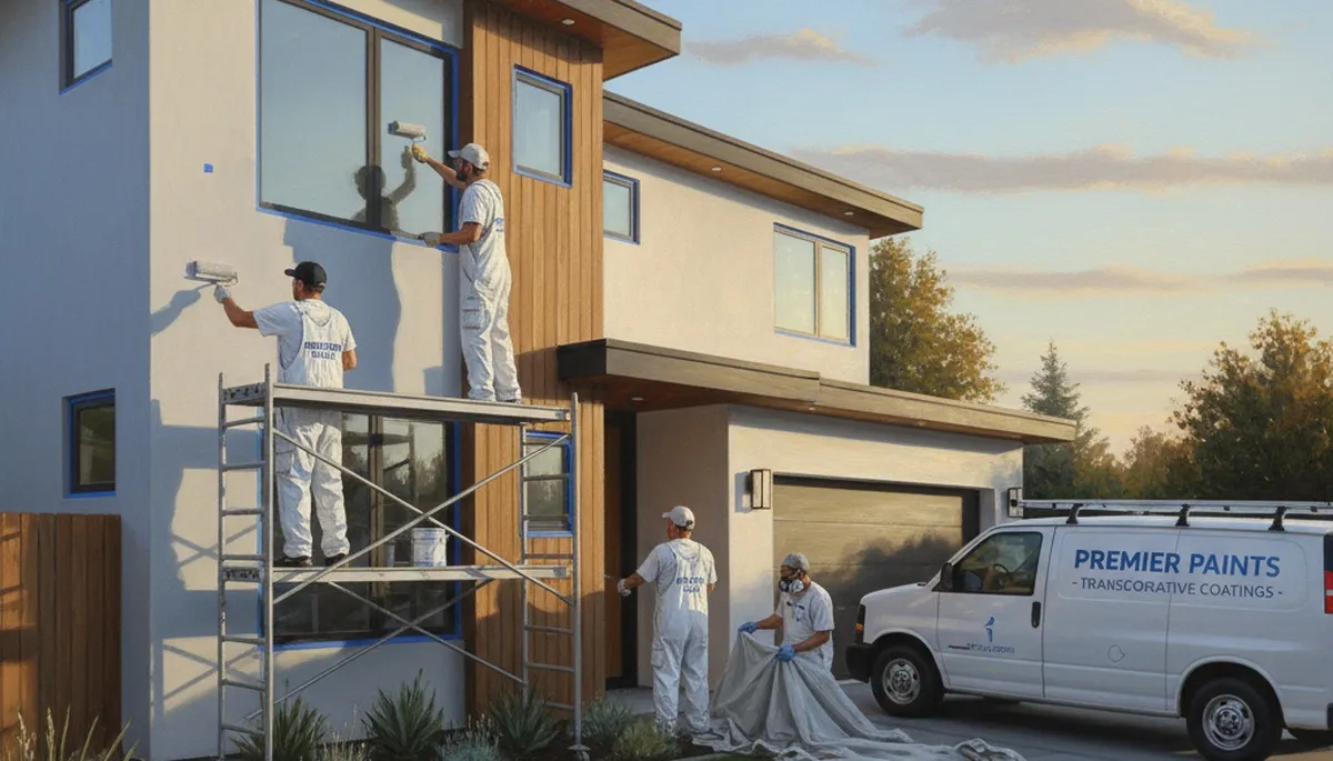San Antonio, TX house painters applying durable exterior coating for sun and humidity protection
