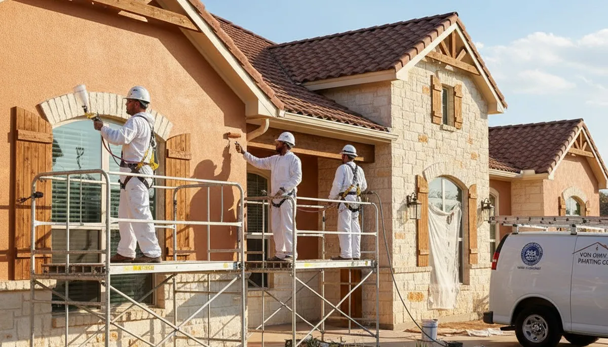 Painting company team in San Antonio, TX providing professional house painting services