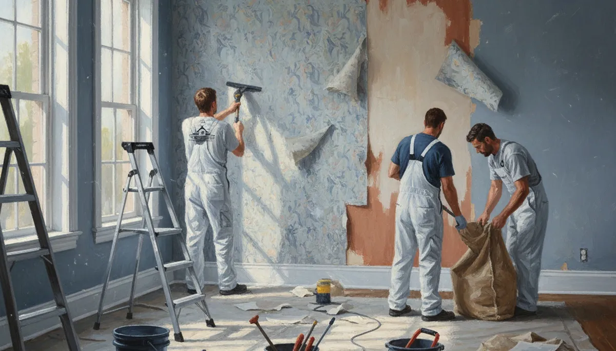 Professional wallpaper removal service in San Antonio, TX for smooth, ready-to-paint walls